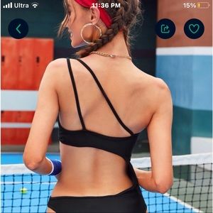 New swim suit black one piece